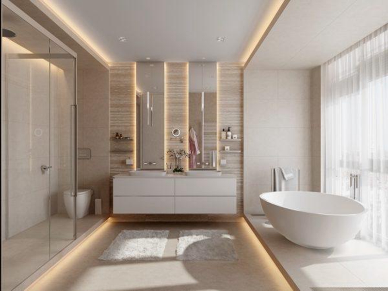 Moderne, einfarbige Aufsatzwaschbecken zur Wandmontage aus massivem Holz für Badezimmer
