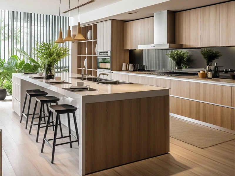 Warum entscheiden sich viele Menschen für furnierte Küchenschränke?