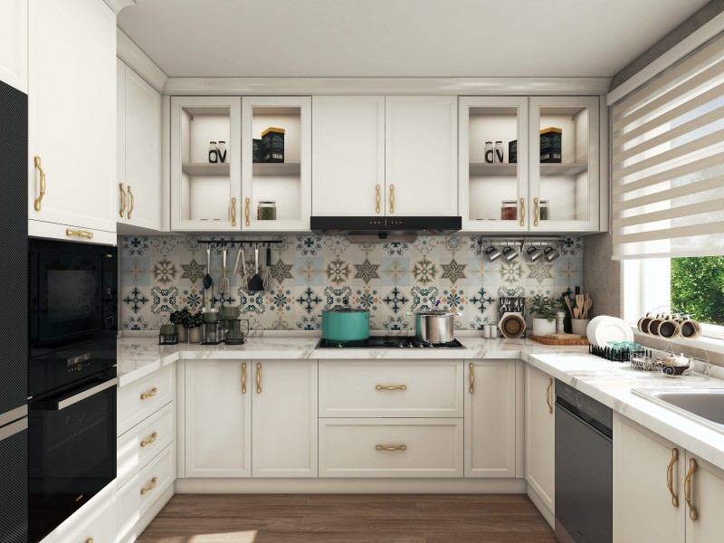 YALIG Design-Koffer – weiß lackierte Küche im Shaker-Stil